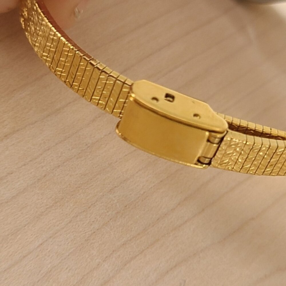 WALTHAM Vintage cocktail gold watch with silver bezel circa 1960s 70s - Picture 10 of 14
